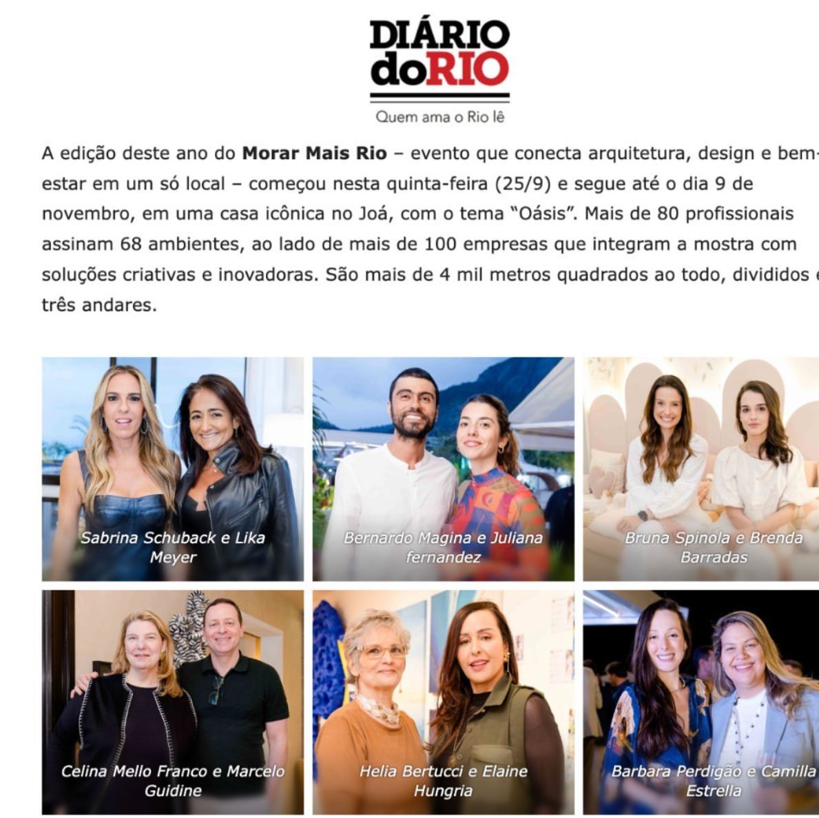 Coquetel de abertura do Morar Mais Rio 2025